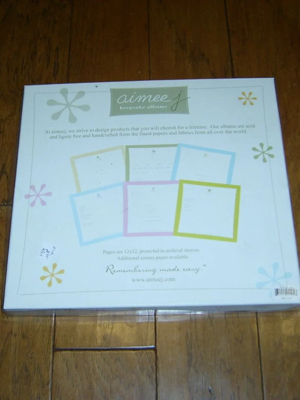 Aimee J Baby Days Memory Album Scrapbook, Green, NIB